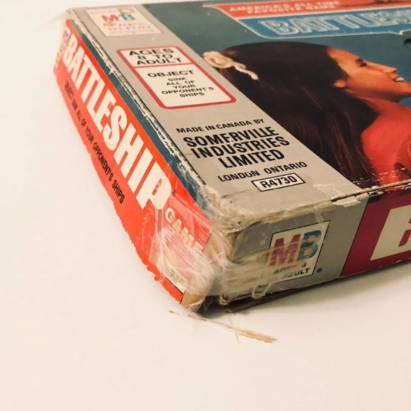 Vintage 1971  Battleship Board Game Milton Bradley Damaged Box - Picture 3 of 16